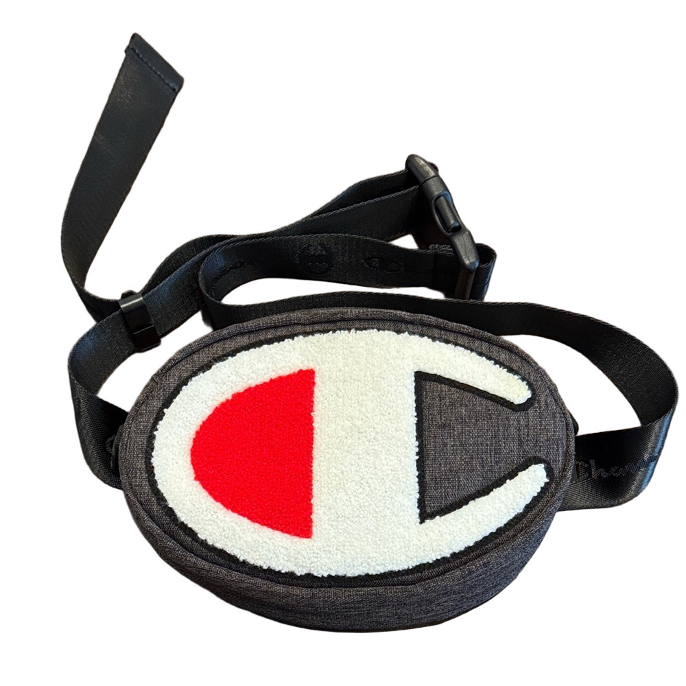 Champion Versatile Sling Crossbody Waist Bag with Fuzzy Textured Logo